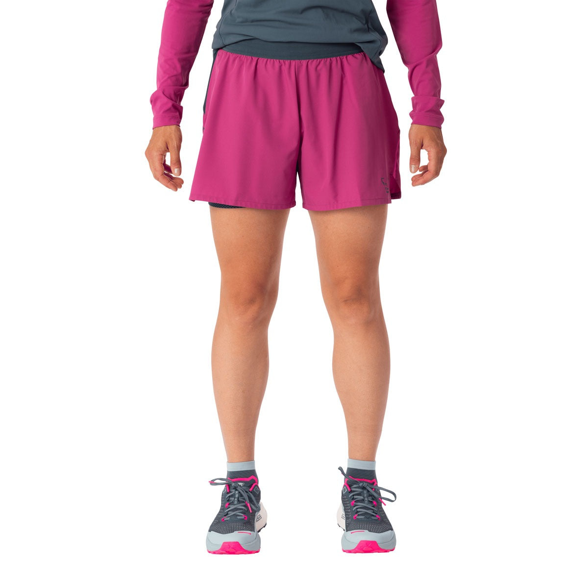 Dynafit Alpine Pro Shorts 2in1 Donna – Magenta, vista frontale