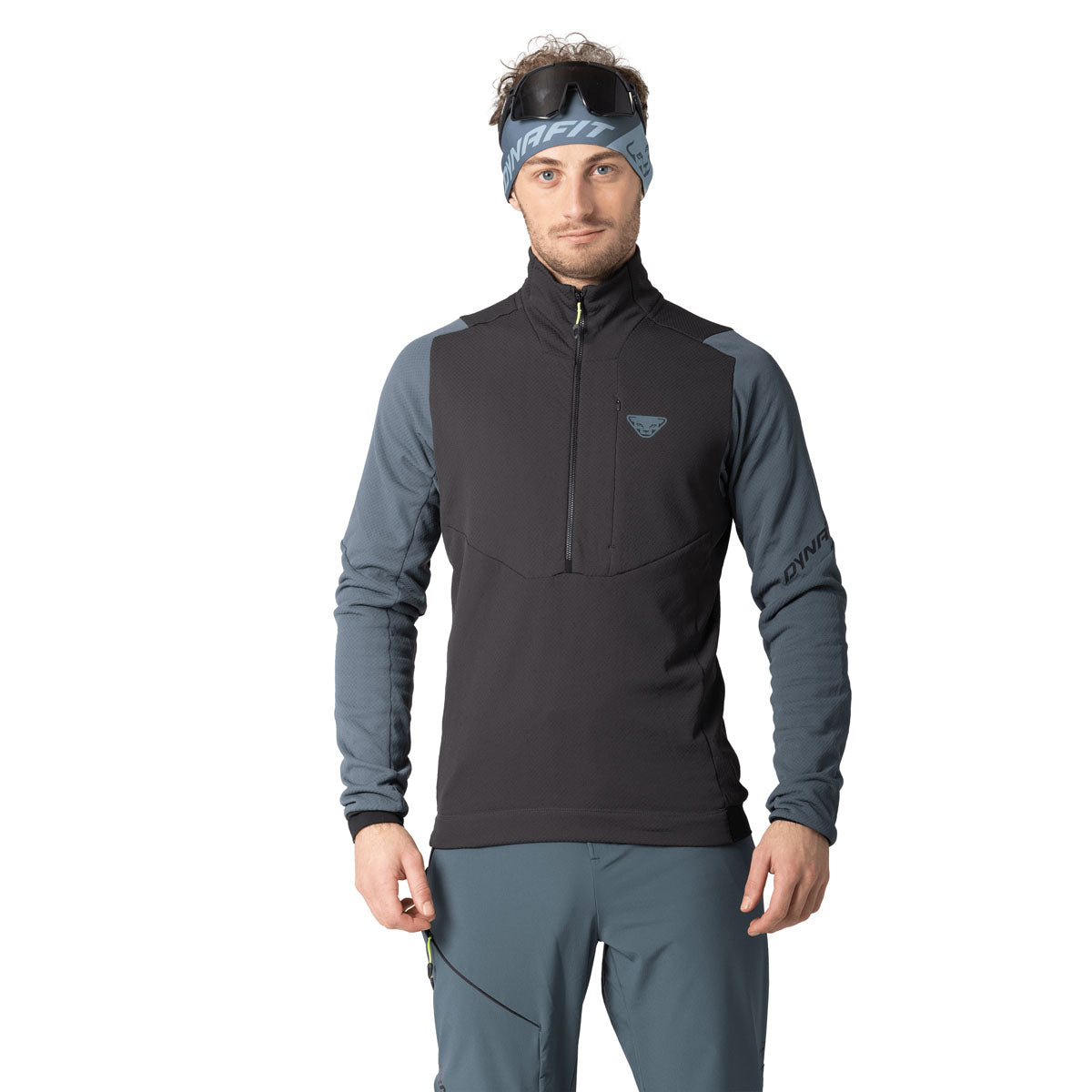 Dynafit Blacklight Thermal Maglia 1/2 Zip Uomo – Cinder, vista frontale