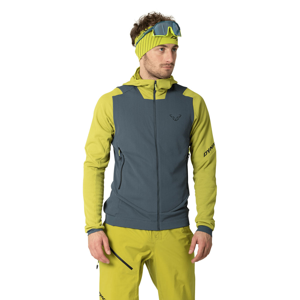 Dynafit Blacklight Thermal Giacca con Cappuccio Uomo – Golden Lime, vista frontale