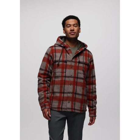 PRANA Asgard Camicia in Flanella con Cappuccio uomo