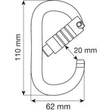 CAMP Oval XL 3lock - Moschettone - Titanio