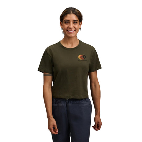 BLACK DIAMOND Faded Crop Tee donna