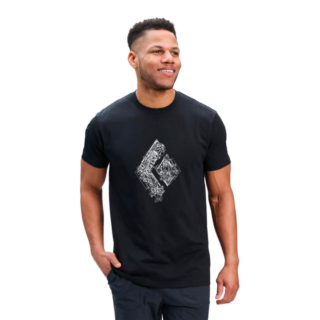 BLACK DIAMOND Engineered Diamond Short Sleeve Tee uomo