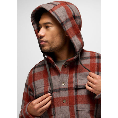 PRANA Asgard Camicia in Flanella con Cappuccio uomo