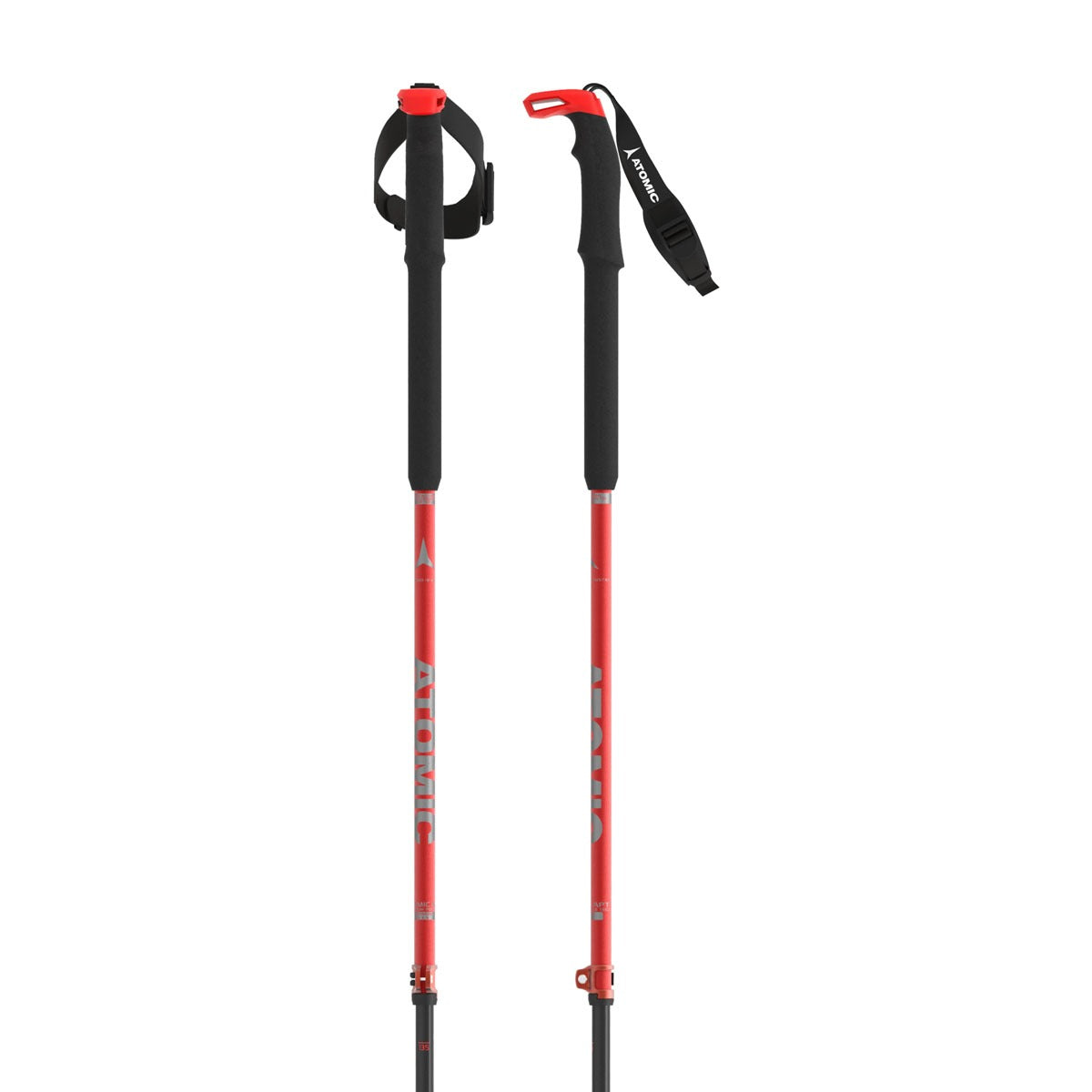 Atomic BCT Touring Carbon SQS Bastoncini da Scialpinismo – Rosso, dettaglio 2