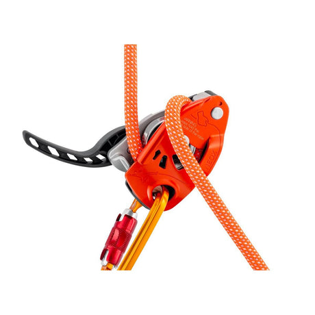 PETZL Neox Assicuratore con Bloccaggio Assistito - Black