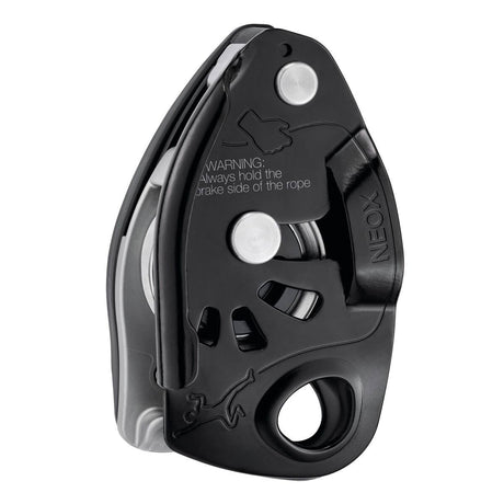 PETZL Neox Assicuratore con Bloccaggio Assistito - Black