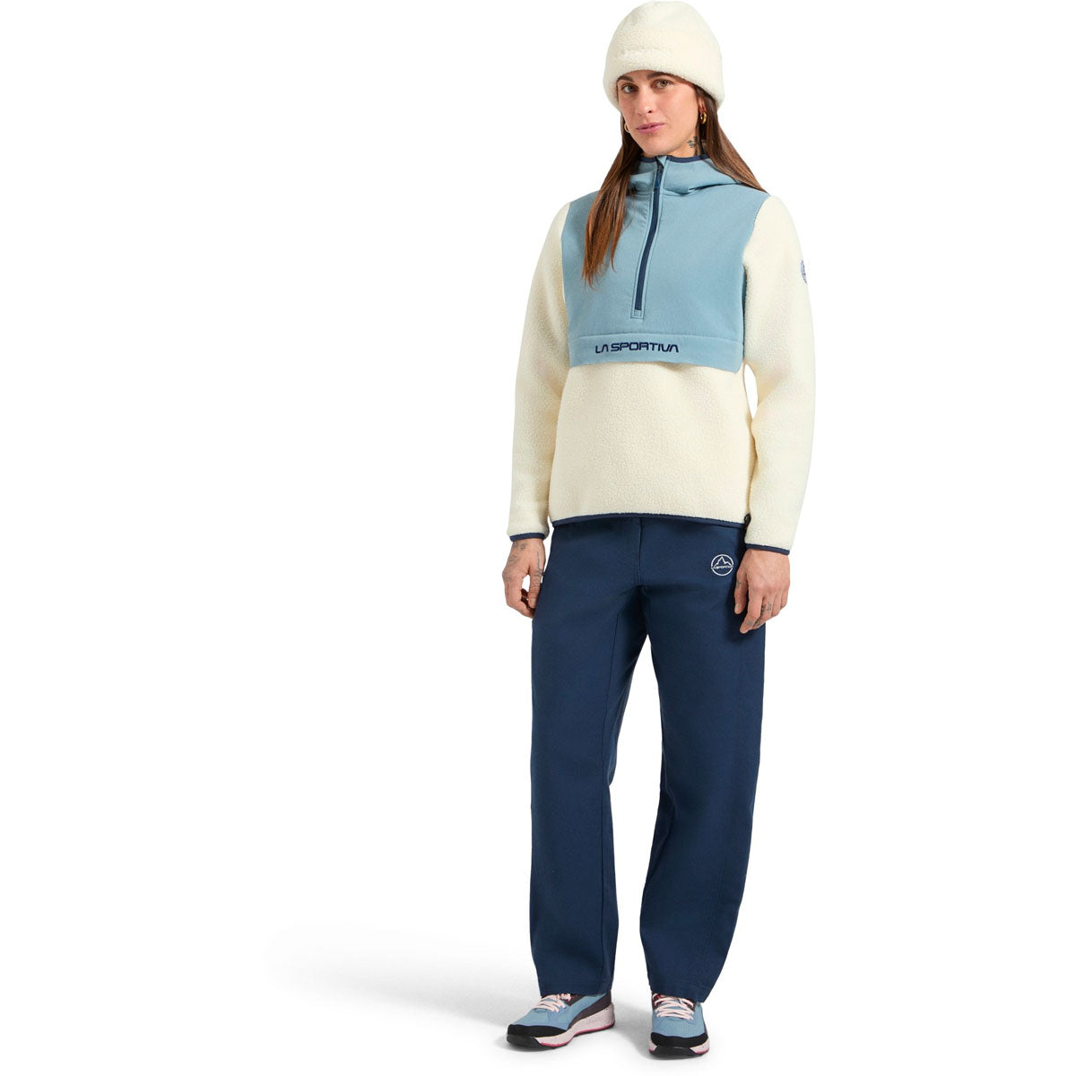 La Sportiva Guidance Sherpa Felpa con Cappuccio Donna – Chalk Limestone, dettaglio 1