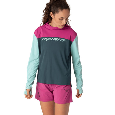 DYNAFIT Felpa con Cappuccio Traverse Sun donna
