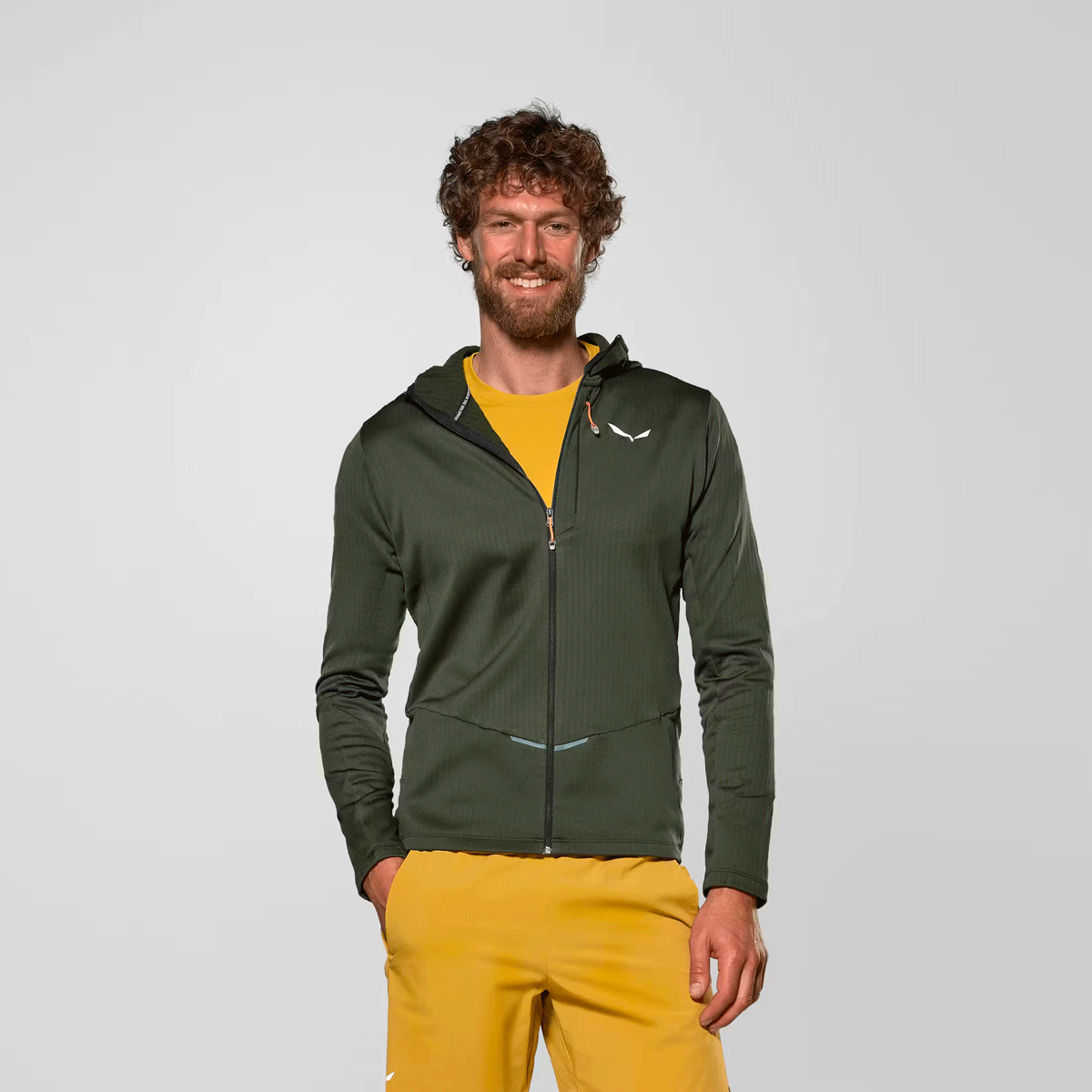 Salewa Pedroc 3 Giacca con Cappuccio Uomo - Dark Olive