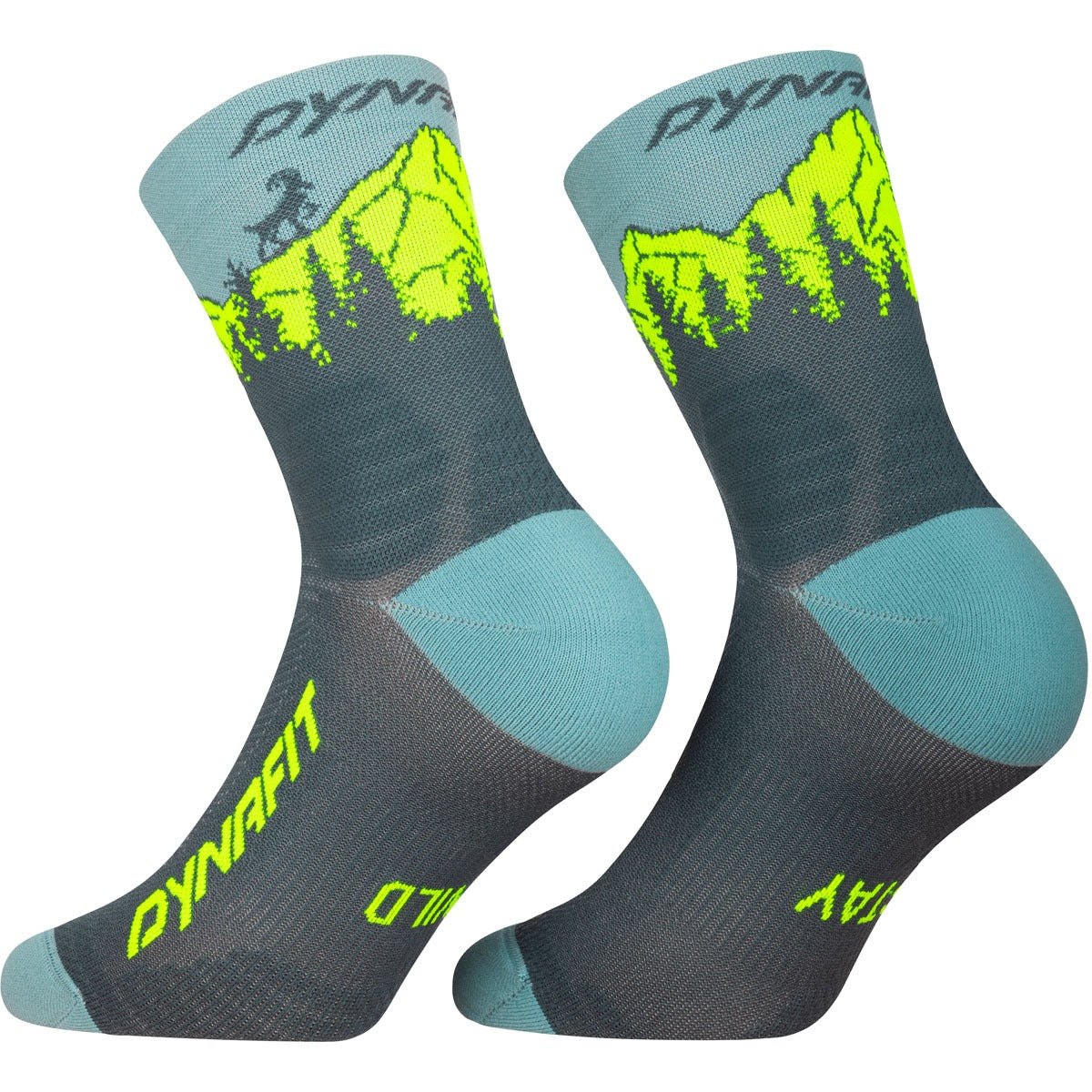 Dynafit Traverse Mid Calze da Montagna – Cinder Ultra Yellow 5a30, vista frontale