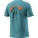 Dynafit T-Shirt in Cotone con Grafica sul Retro Uomo – Smoke Blue Approach, vista frontale