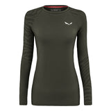 Salewa Cristallo Warm AMR T-Shirt Donna - Dark Olive