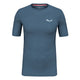 Salewa Cristallo Warm Alpine Merino Responsive Baselayer Maniche Corte Uomo - Dark Denim