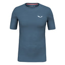Salewa Cristallo Warm Alpine Merino Responsive Baselayer Maniche Corte Uomo - Dark Denim