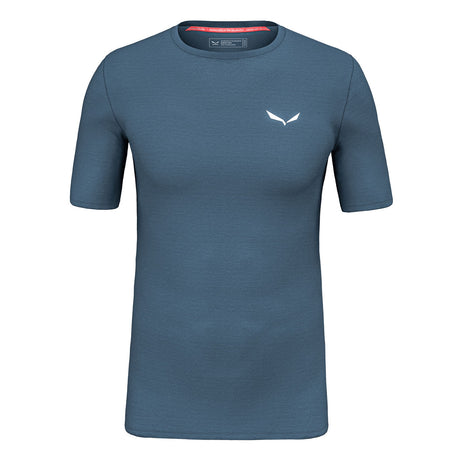 Salewa Cristallo Warm Alpine Merino Responsive Baselayer Maniche Corte Uomo - Dark Denim