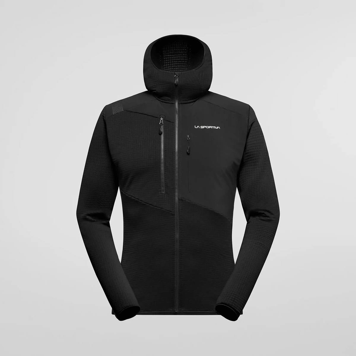 La Sportiva Lucendro Thermal Felpa con Cappuccio Uomo – Black Chalk, vista frontale