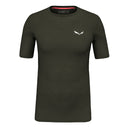 Salewa Cristallo Warm Alpine Merino Responsive Baselayer Maniche Corte Uomo - Dark Olive
