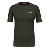 Salewa Cristallo Warm Alpine Merino Responsive Baselayer Maniche Corte Uomo - Dark Olive