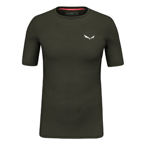 Salewa Cristallo Warm Alpine Merino Responsive Baselayer Maniche Corte Uomo - Dark Olive