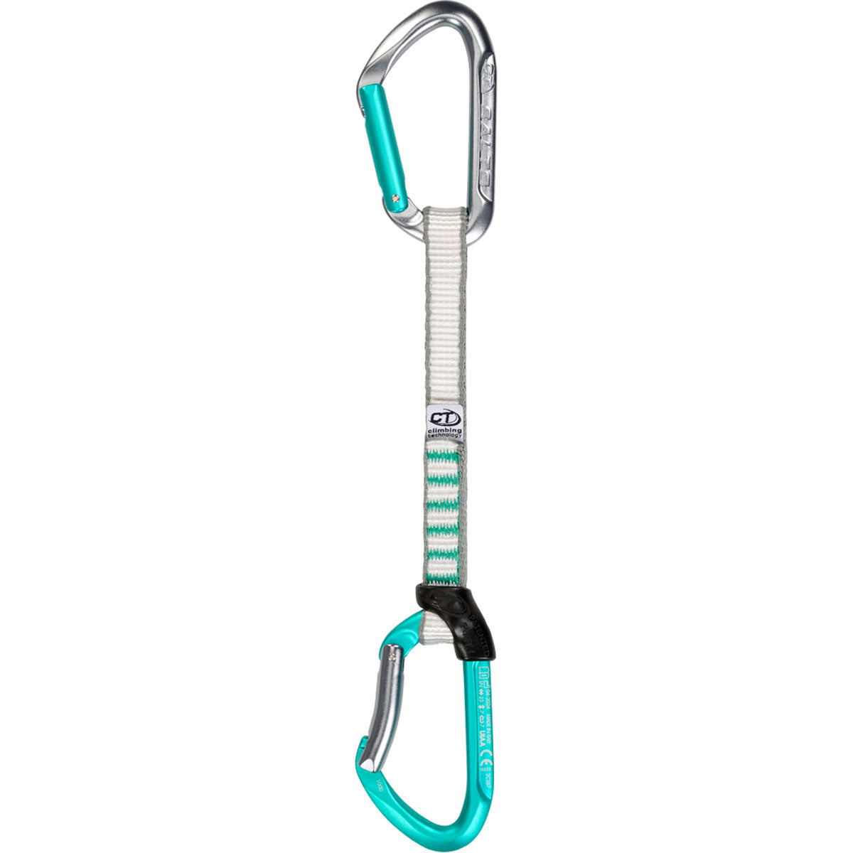 Skylotec Salto Set NY Rinvio 17 cm – Titanio / Acquamarina, vista frontale
