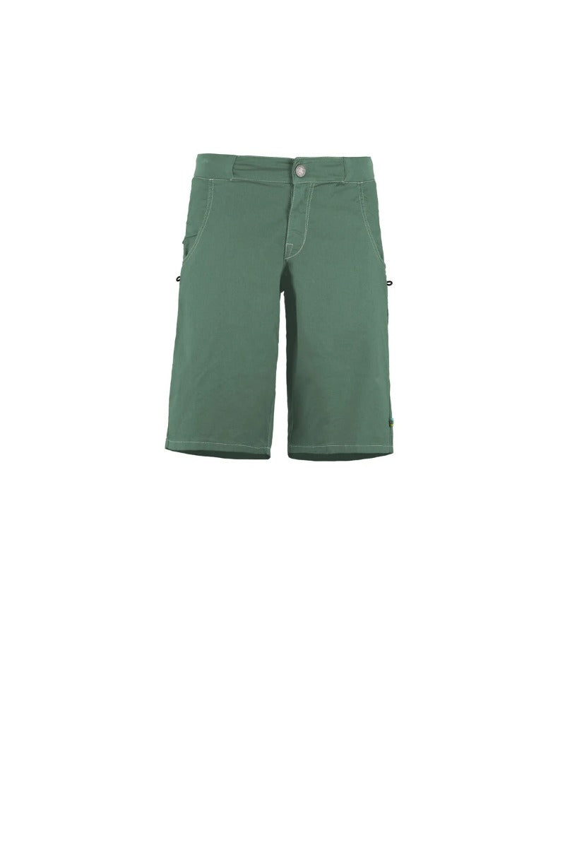 E9 Kroc Flax Pantaloncini in Lino Uomo – Agave, davanti