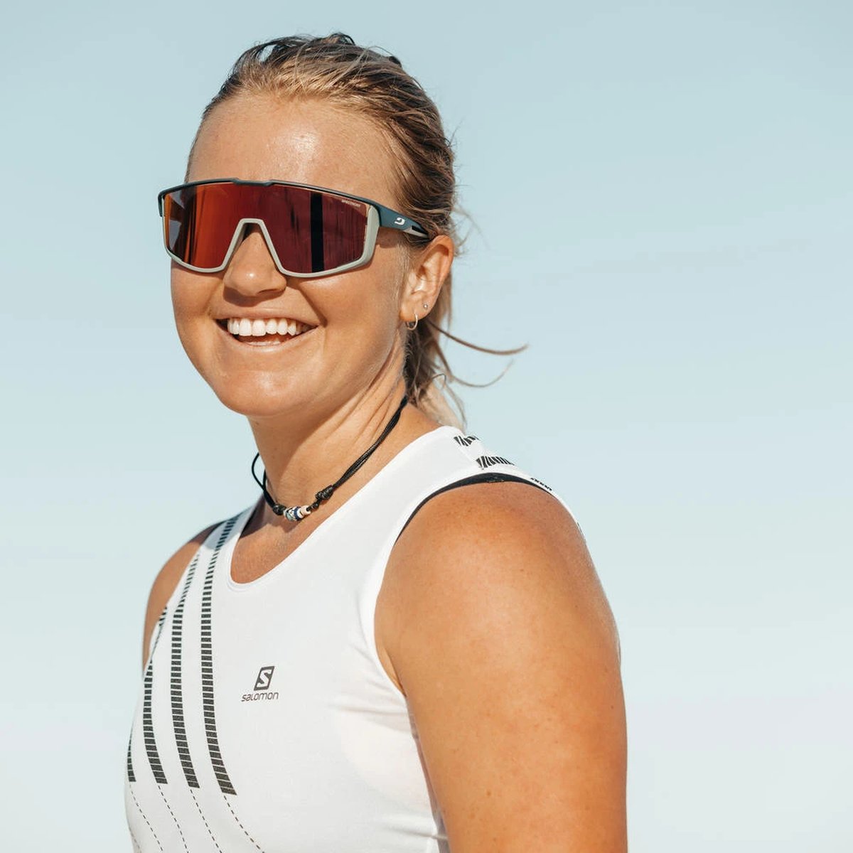 Julbo Fury Occhiali da Sole Unisex Spectron 3 – Blu Scuro/Verde, indossato