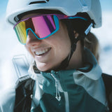 Julbo Fury Occhiali da Sole Unisex Spectron 3 – Viola/Azzurro, indossato