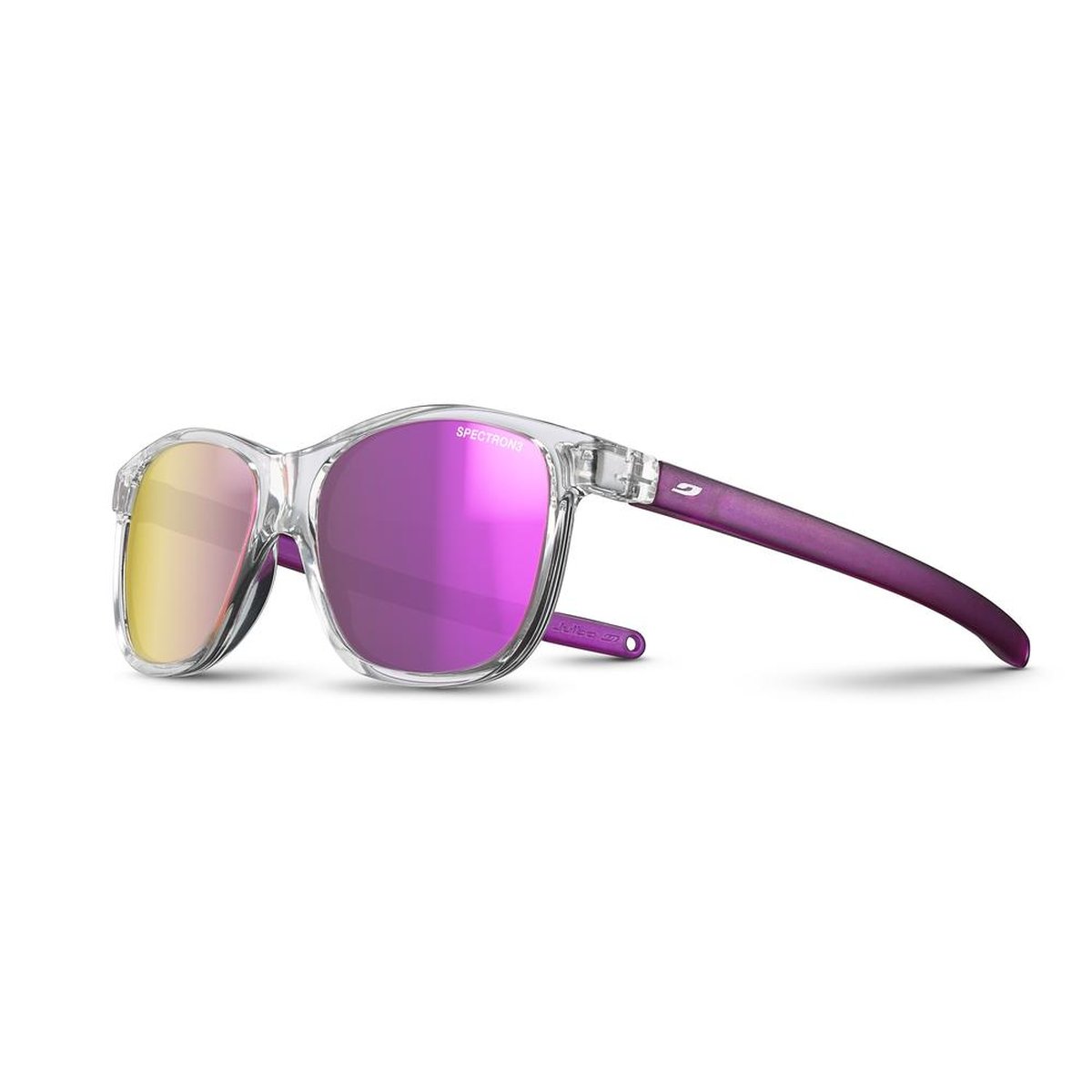 Julbo Turn 2 Occhiali da Sole Bambino 4-6 anni Spectron 3 – Cristallo/Viola Traslucido Opaco, dettaglio 2