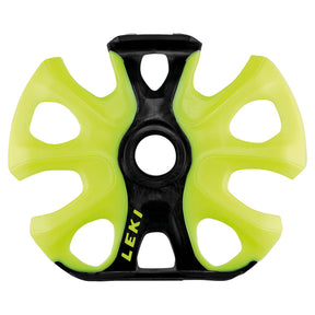 Leki Big Mountain Binding Rondelle Scialpinismo 95 mm – Giallo neon/Nero, vista frontale