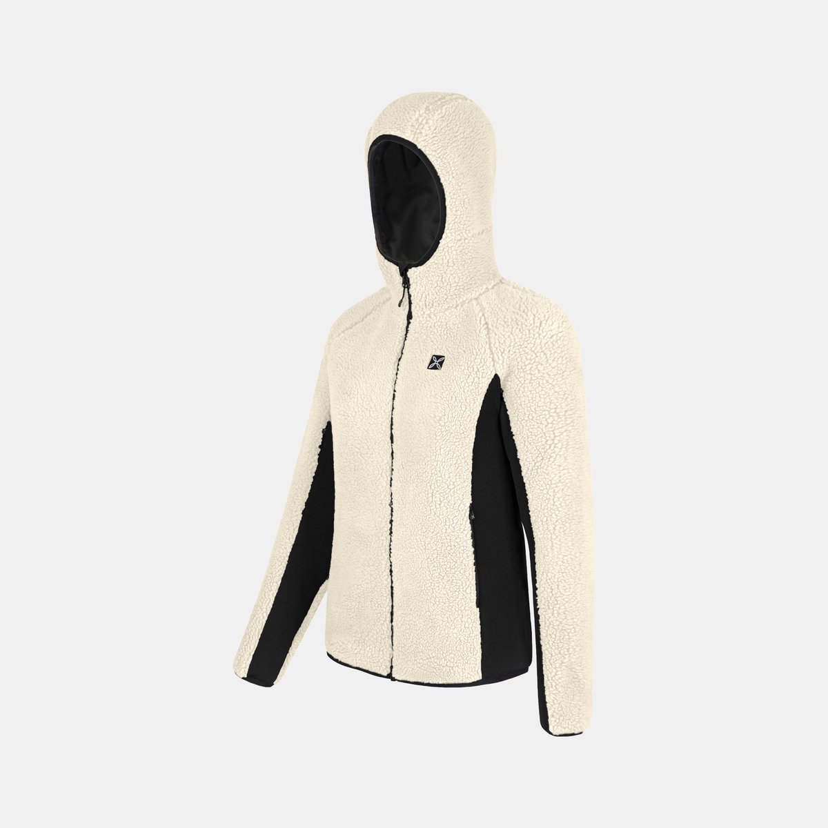 Montura Sherpa Maglia Felpa con Cappuccio Donna – Panna, vista laterale
