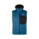 Montura Traccia Octa Hooded Vest Gilet Scialpinismo Uomo – Steel Blue/Sunny Lime, vista frontale