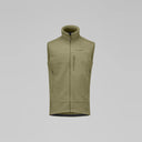 Norrøna Trollveggen Warm3 Gilet in Pile Uomo – Deep Lichen Green, vista frontale
