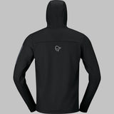 Norrøna Falketind Warm2 Stretch Hood Felpa in Pile Uomo – Caviar Black, dettaglio 2