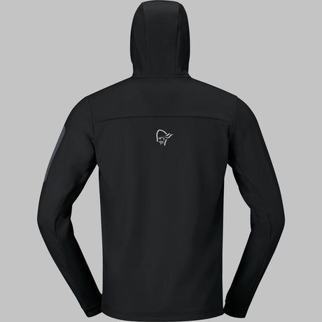 Norrøna Falketind Warm2 Stretch Hood Felpa in Pile Uomo – Caviar Black, dettaglio 2