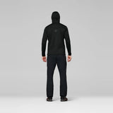 Norrøna Falketind Warm2 Stretch Hood Felpa in Pile Uomo – Caviar Black, dettaglio 4