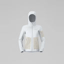 Norrøna Falketind Warm2 Stretch Hood Felpa in Pile Donna – Snow White, vista frontale