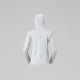 Norrøna Falketind Warm2 Stretch Hood Felpa in Pile Donna – Snow White, dettaglio 2