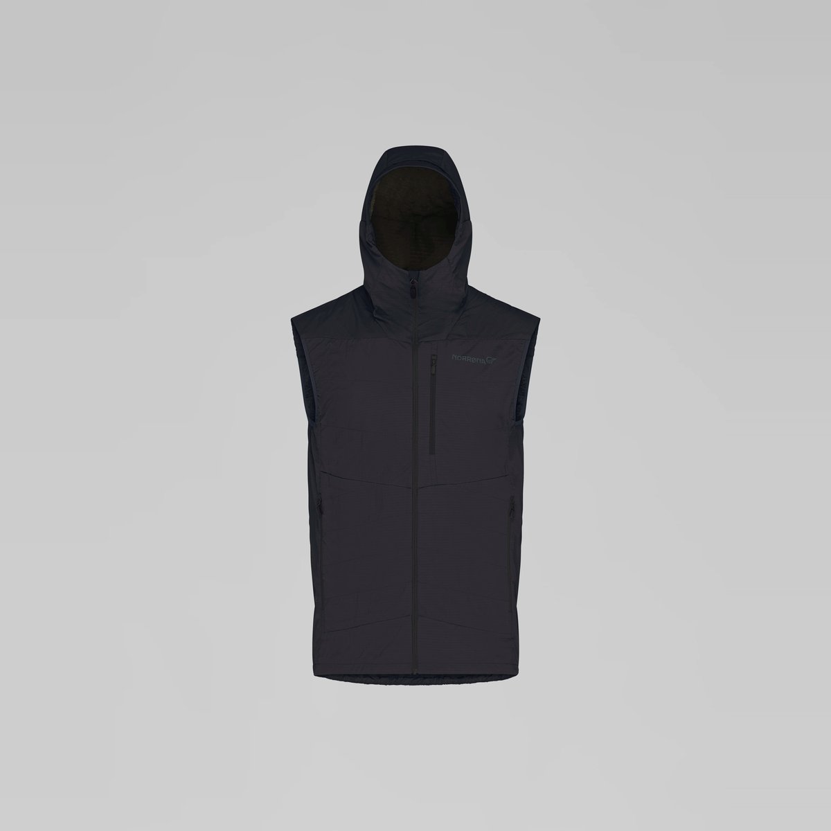Norrøna Lyngen Thermo100 Active Gilet Imbottito Uomo – Caviar Black, vista frontale