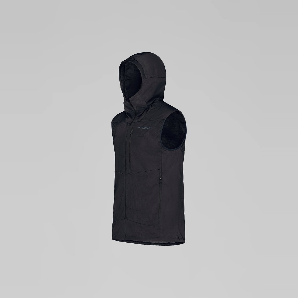 Norrøna Lyngen Thermo100 Active Gilet Imbottito Uomo – Caviar Black, dettaglio 1