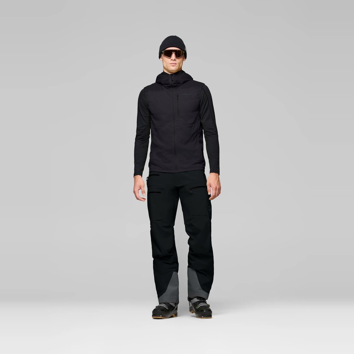 Norrøna Lyngen Thermo100 Active Gilet Imbottito Uomo – Caviar Black, dettaglio 3