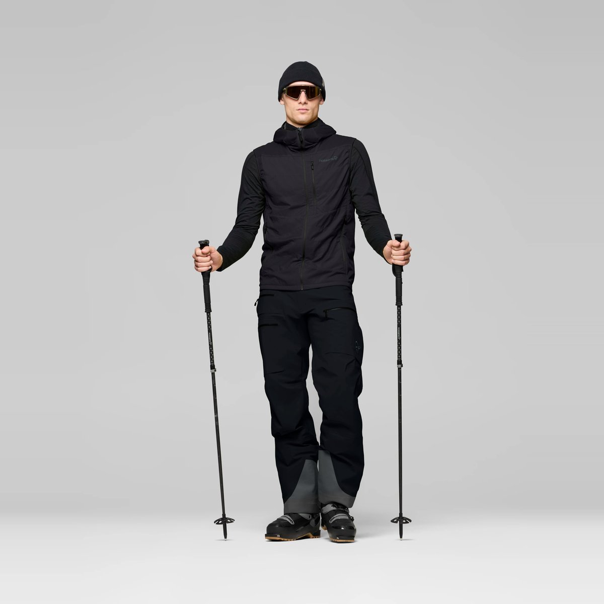 Norrøna Lyngen Thermo100 Active Gilet Imbottito Uomo – Caviar Black, dettaglio 5
