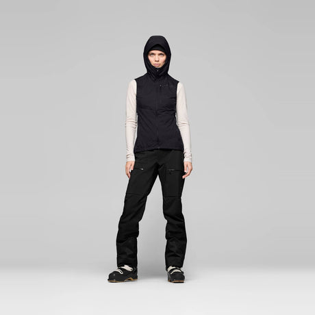 Norrøna Lyngen Thermo100 Active Gilet Imbottito Donna – Caviar Black, dettaglio 3