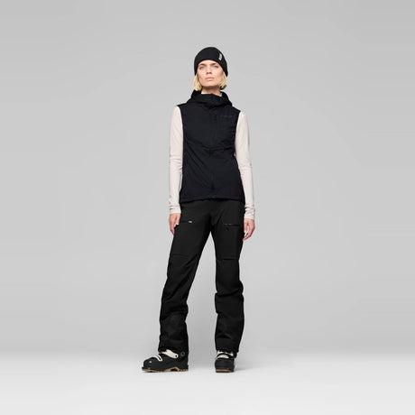 Norrøna Lyngen Thermo100 Active Gilet Imbottito Donna – Caviar Black, dettaglio 5