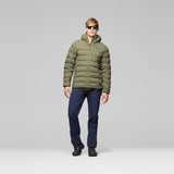 Norrøna Femund Down700 Zip Hood Piumino Uomo – Olive Night, dettaglio 3