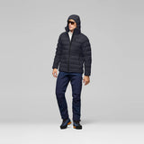 Norrøna Femund Down700 Zip Hood Piumino Uomo – Caviar Black, dettaglio 5