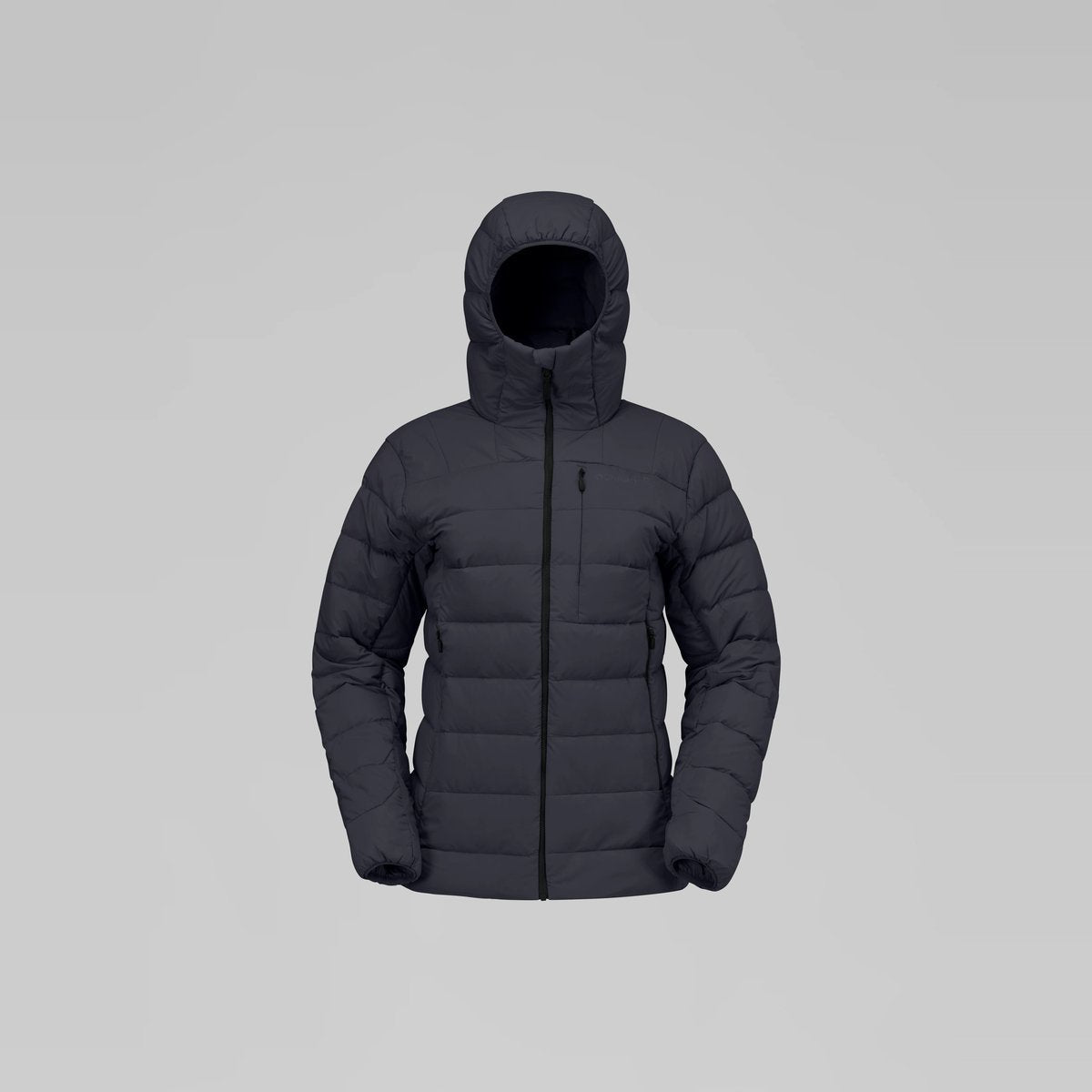 Norrøna Femund Down700 Zip Hood Piumino Donna – Caviar Black, vista frontale