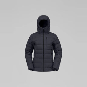 Norrøna Femund Down700 Zip Hood Piumino Donna – Caviar Black, vista frontale