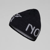 Norrøna /29 Mid Merinoull Logo Berretto Unisex – Caviar Melange, vista frontale