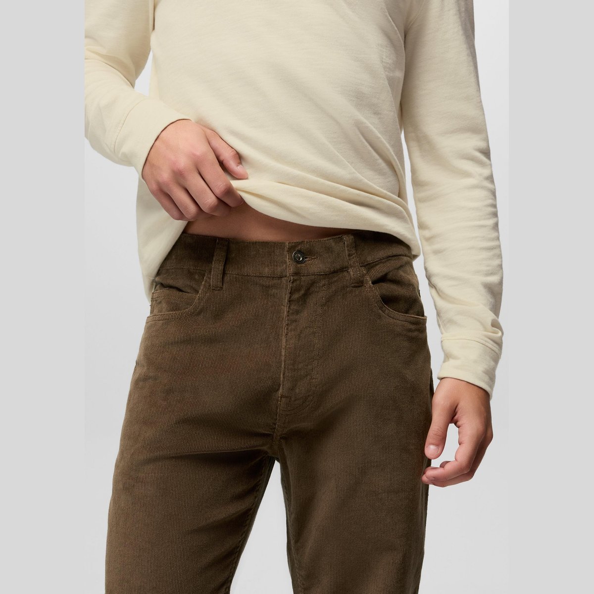 Prana Cliffstone Pantaloni Velluto Uomo – Dark Roast, dettaglio 1